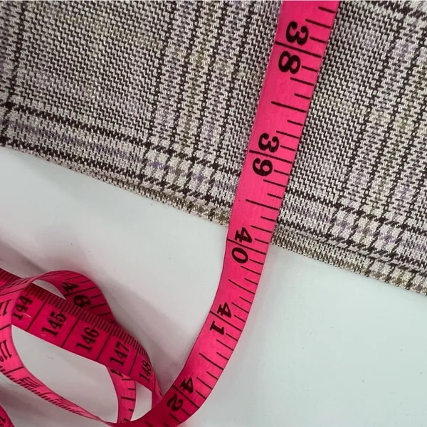NWT Ann Taylor plaid v neck sheath dress purple‎ sz 4 - Image 7