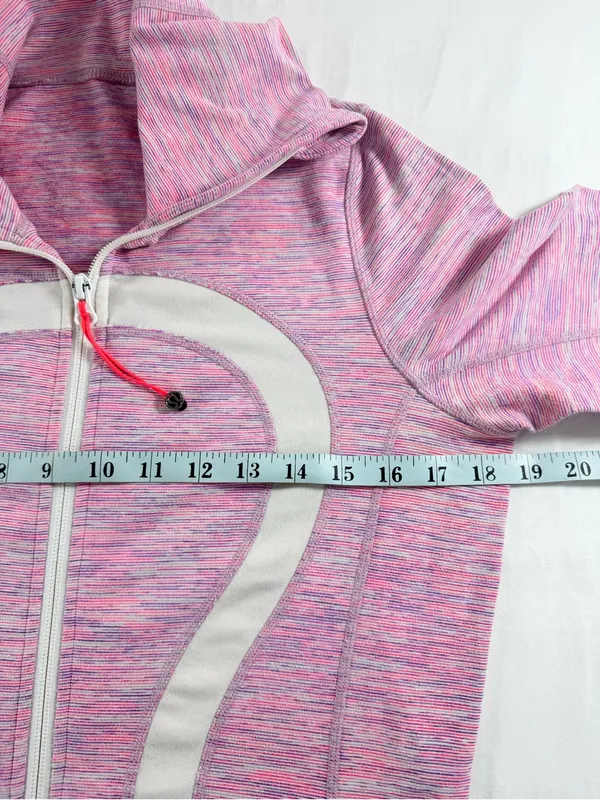 Lululemon Define Jacket Pink Space Dye Full‎ Zip Thumbholes Size 6 - Image 4