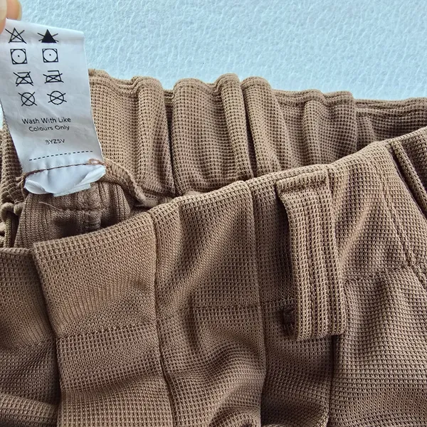 Halara Pink Blush Waffle‎ Knit Wide Leg Pleated Pants Womens Size Medium - Image 5