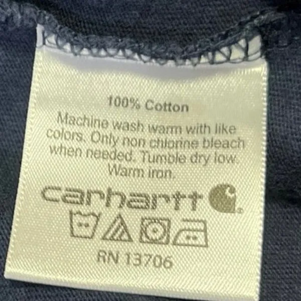 Carhartt Women's Blue Pocket Long Sleeve Casual Pullover Sweatshirt Top Size M - Image 5