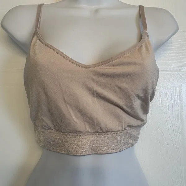 Wacoal 835575 B-Smooth Wire Free Bralette Bra Seamless Lined Womens 2XL XXL Sand - Image 2