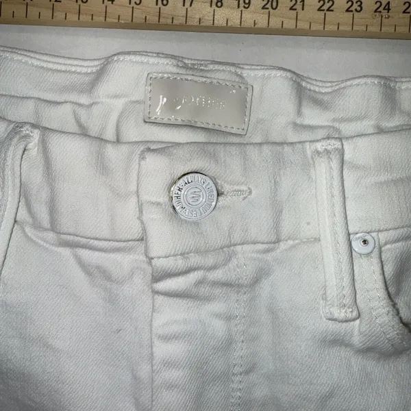 Mother The Looker Crop White Preppy Designer‎ Classic Skinny Jeans 27 - Image 4