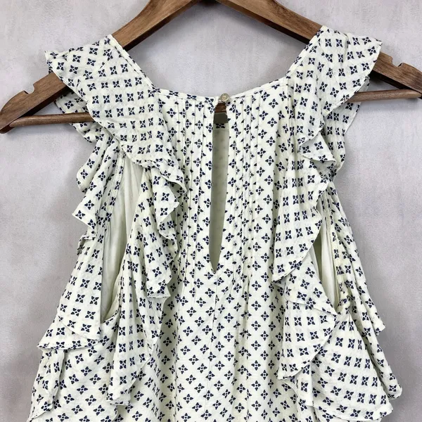 Abercrombie Fitch Womens Ruffle Top Small Romantic Cottage Boho Dainty Soft Girl - Image 6