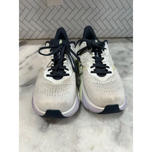 Hoka One One Arahi 5 Women's Running Shoes Blanc De Blanc / Outer Space US11 B - Image 10