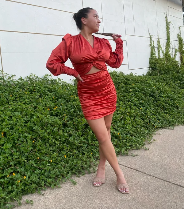 Burnt red dress! - Image 2