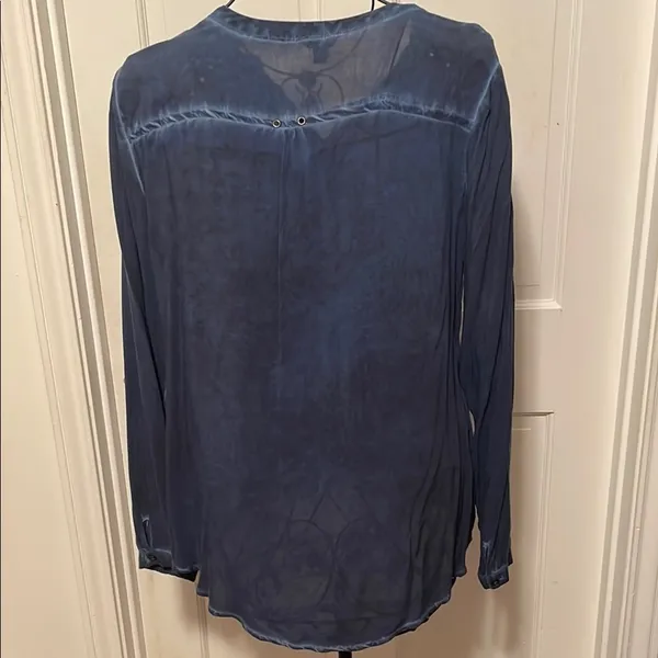 Cato 👖👖👖BOGOHO 👖👖👖Blue Denim Color Relaxed Buttoned Long Sleeve Blouse - Image 7