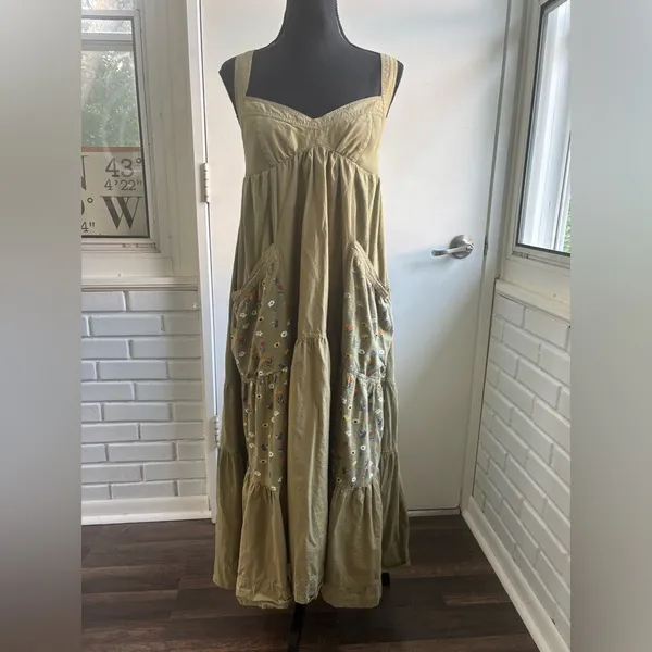 Daily Practice NEW WITH TAGS‎ Top Tier Utility Sweetheart Midi Dress small boho - Image 2