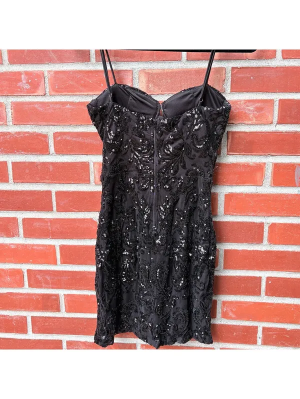 Windsor Black Sequin Embellished Mini Dress - Image 3