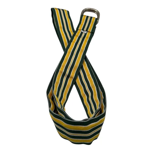 Vintage 1980s Green Bay Packers Web Belt – Size L – 43.5” – Striped G Logo - Image 5