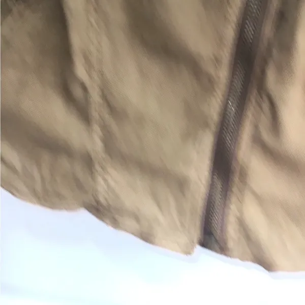 Free People Tan Utility Jacket Asymmetrical Design - Image 2