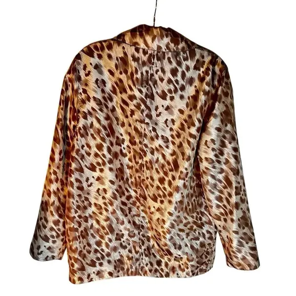 Pak A Jak Reversible Womens Travel Packable Jacket Black/Animal Print Size Small - Image 2