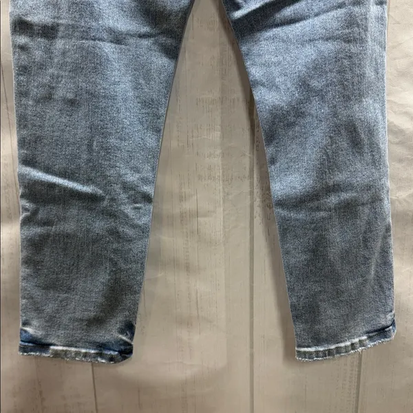 Vervet Blue Denim Distressed Knee High Rise Stretch Boyfriend Jeans Style V2744 - Image 9