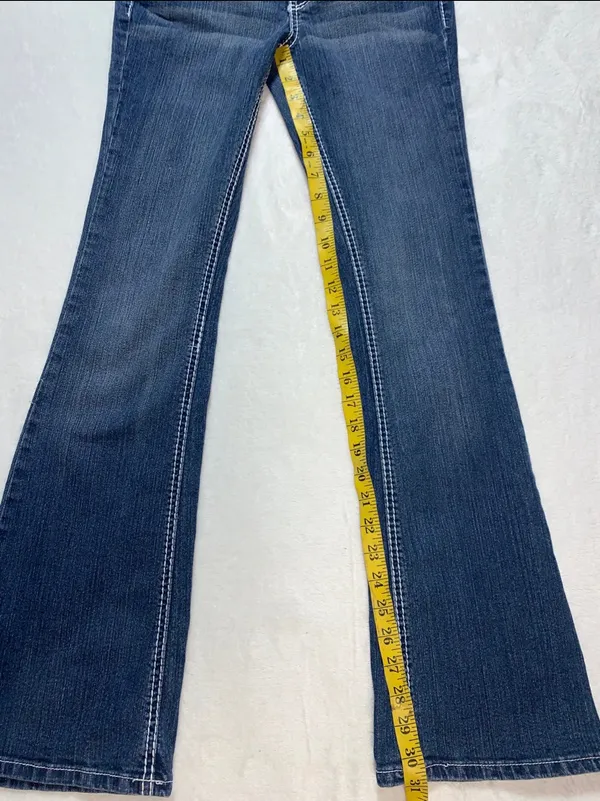 Earl Jean blue embellished bootcut low rise size 5 womens - Image 8