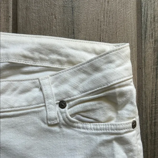 White Slim Straight Jeans Size 32 - Image 5