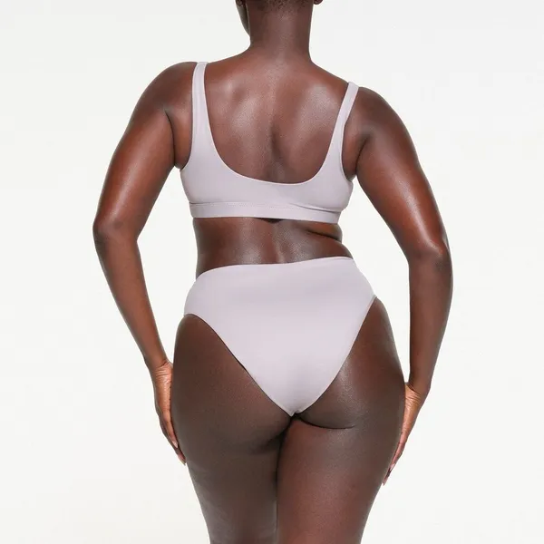 Skims Swim Mid Waist Bottom Chrome Large - Image 3