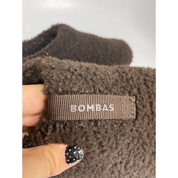 Bombas Gripper Slippers Women Size 7 Brown Excellent Sherpa Fleece House Shoes - Image 7