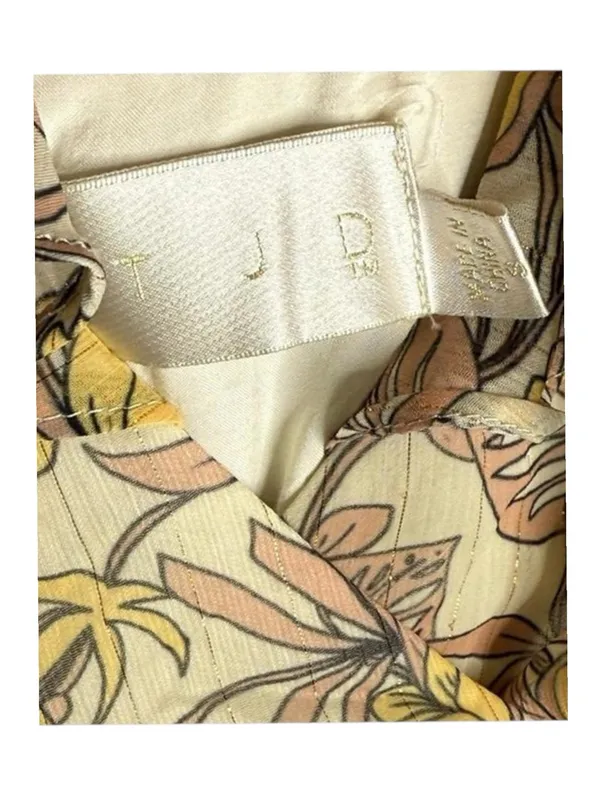 The Jetset Diaries TJD ⚘ Frangipani Maxi Dress ⚘ Gold Print ⚘ Large ⚘ Thigh Slit - Image 7