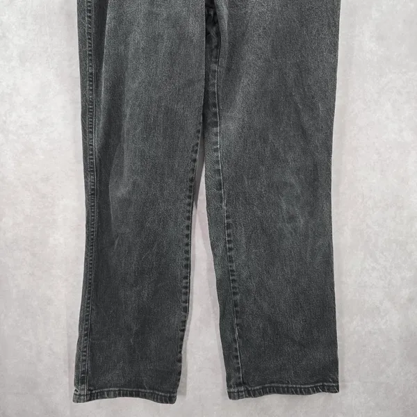 Lee Relaxed Straight Leg Gray Black Denim Pants‎ Jeans 16M - Image 4