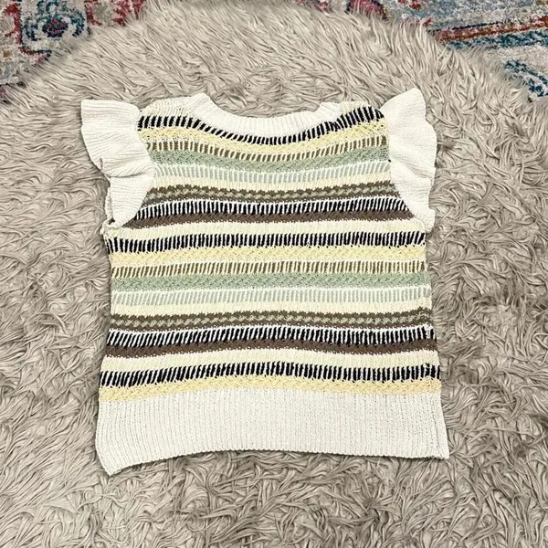 Grey collective crocheted top size XL Green - Image 5