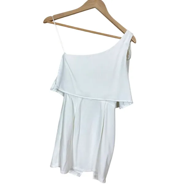 Revolve Superdown Jenna One Shoulder White Mini Dress NWT Sz XXS - Image 7