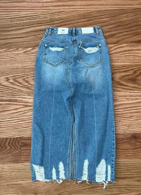 Syjp Denim Midi Skirt - Image 6