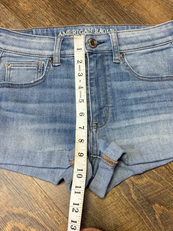 American Eagle Super Super Stretch Denim Jean Shorts Hi-Rise Shortie Women’s 6 - Image 7