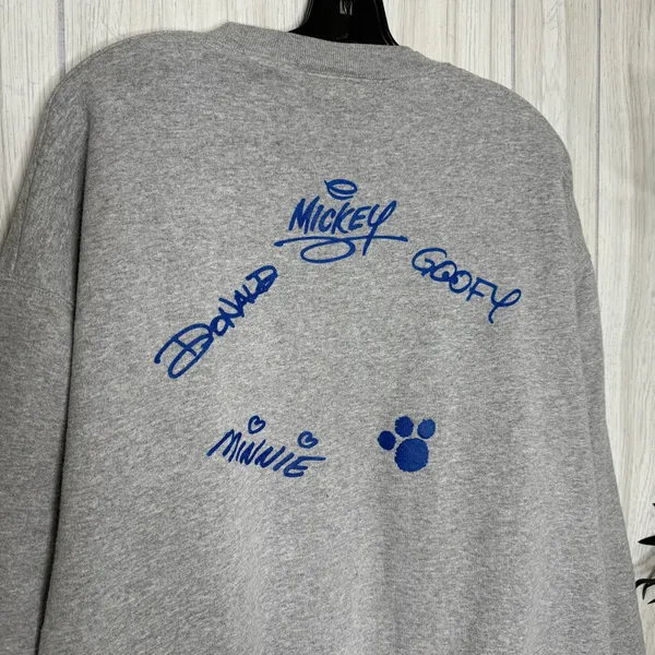 STAINED Vintage Disney Cruise Line Crewneck Sweatshirt Character Signatures XL - Image 5