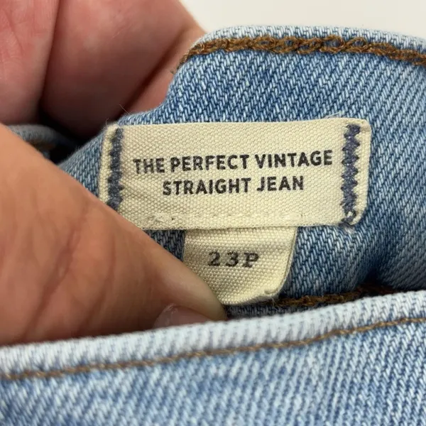 Madewell Perfect Vintage Straight Jeans Womens 23 Blue Light Wash Distressed - Image 10