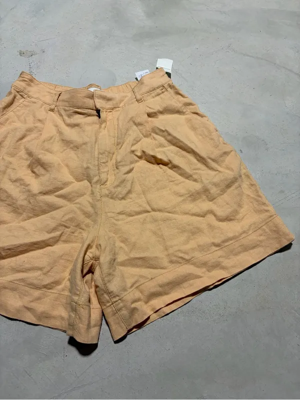 Abercrombie & Fitch NWT Peach Linen BLend Shorts medium - Image 3