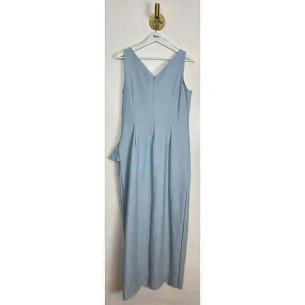 ALEX EVENINGS Embellished Side Drape Column Formal Gown in Ice Sage Size US 14 - Image 11