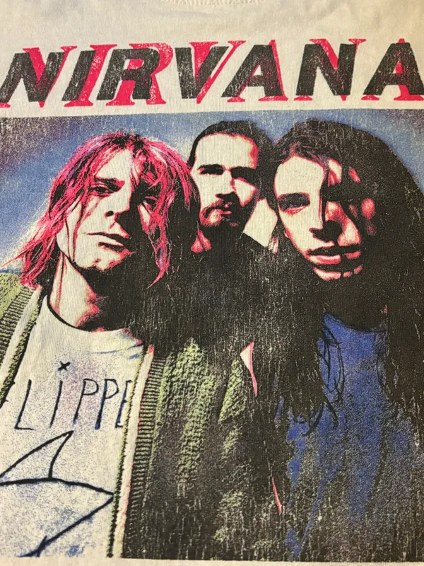 Band Tee Nirvana White Size M - Image 2