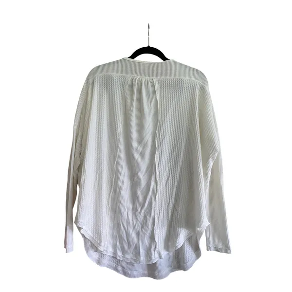 Free People Leo Henley Tee White Size Small - Image 7
