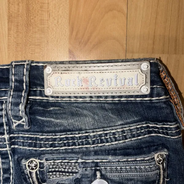Rock Revival 26 Ferry Women’s Jeans Straight Mid-Rise Boot Cut EUC cowgirl rodeo - Image 7