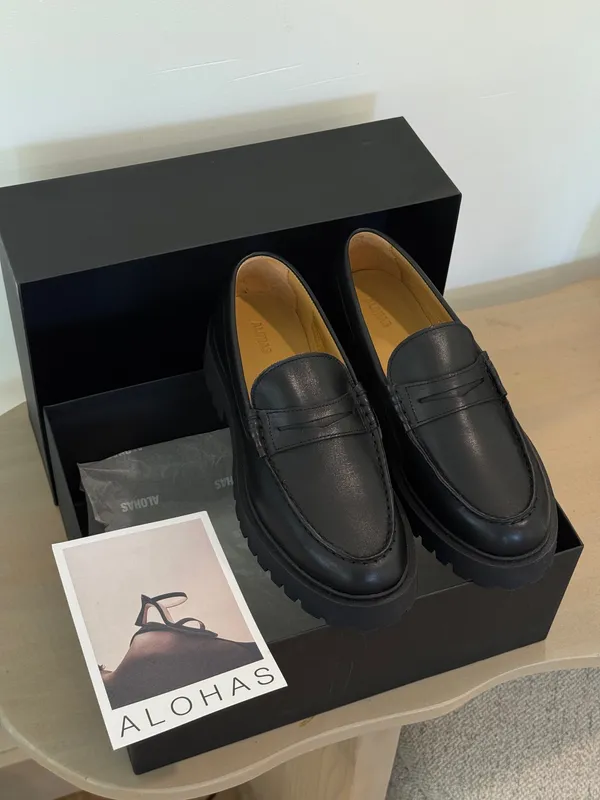ALOHAS Dexter Black Slip On Loafer Size EU 38(US 7/7.5) - Image 4
