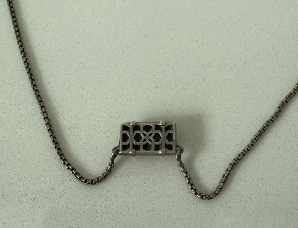 Kendra Scott Pattie Platinum Drusy Pendant Necklace Silver Tone Chain - Image 5