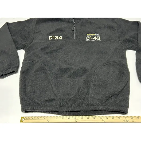 Vintage Holloway Michigan Tech Womens Basketball Fleece 1/4 Zip Pullover M - Image 3