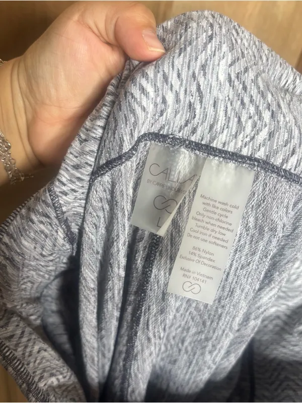 CALIA by Carrie Underwood women’s Light Gray Marled Leggings size L - Image 7