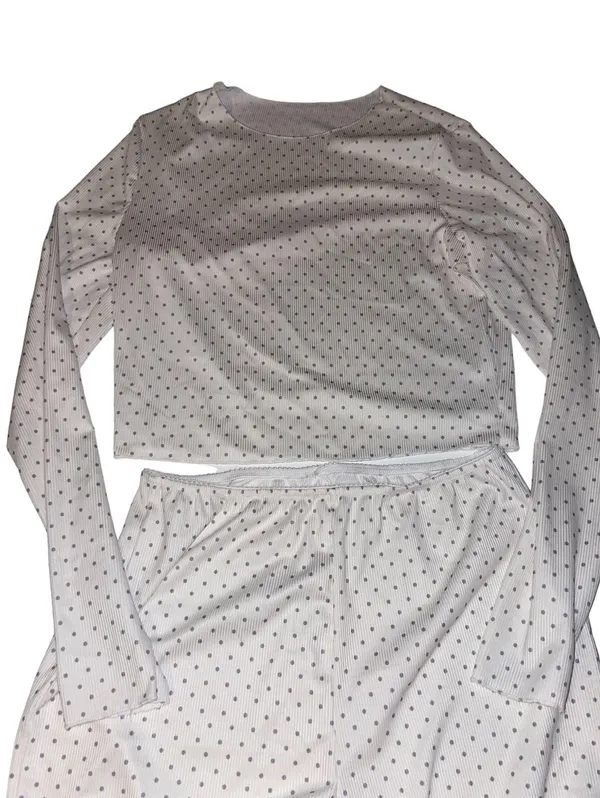 Cropped Tank Tops High Waist Shorts Pajamas Set - Image 6