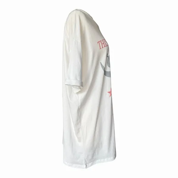 The Laundry Room Coors Banquet Rodeo Graphic Oversized Tee White Womens SM NWOT - Image 4