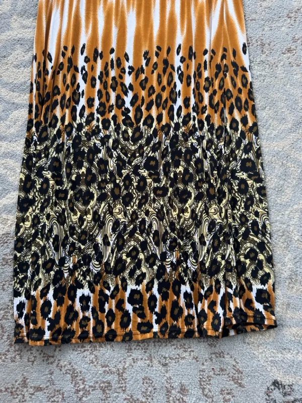 Chesley Y2K Halter Leopard Paisley Print Maxi Dress Small - Image 2