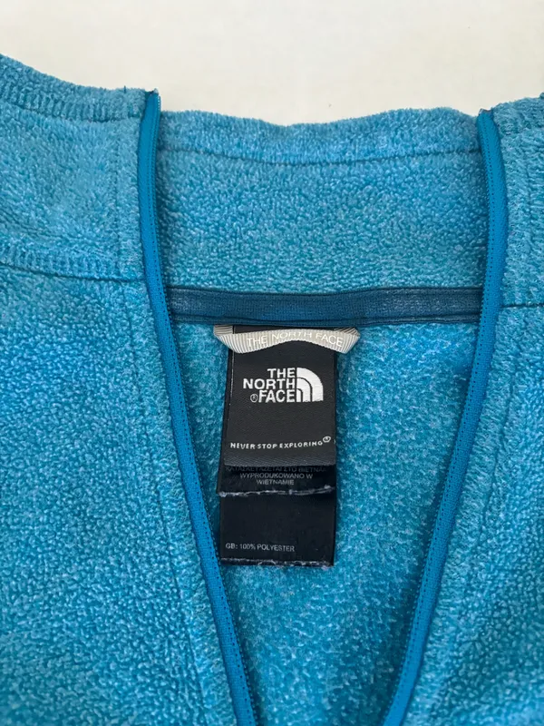 The North Face Teal Quarter Zip Fleece Pullover Women’s XL Cozy Outdoor Jacket - Image 9