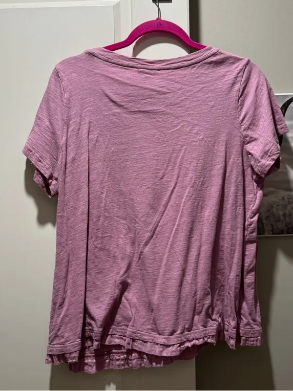 Cotton bleu t shirt blouse Size M - Image 3