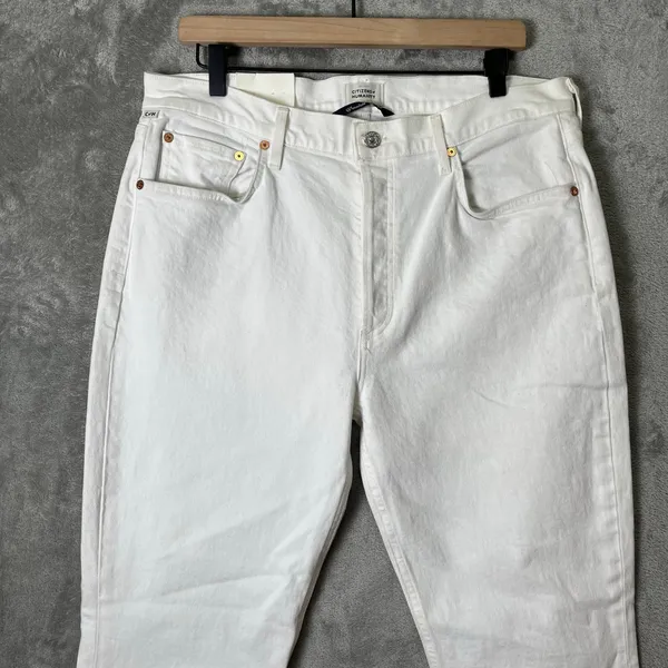 Citizens‎ of Humanity Isola Cropped Boot Jeans Size 32 White Organic Cotton New - Image 2