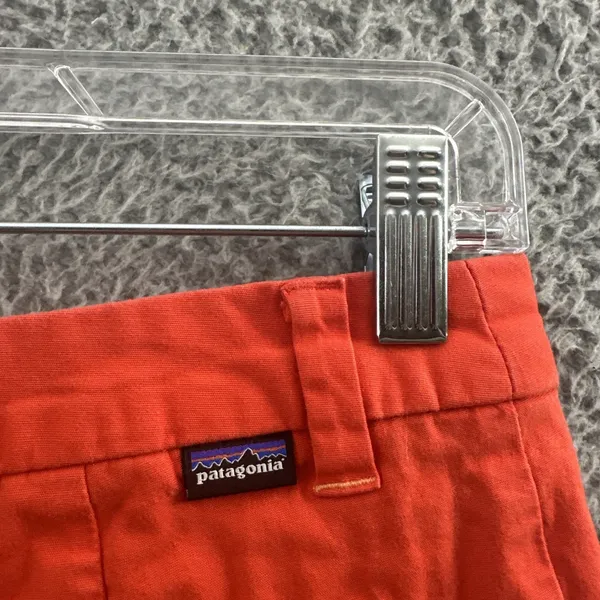 Patagonia Stretch All Wear Shorts‎ 4" Orange Organic Cotton Preppy Chino Women 2 - Image 3