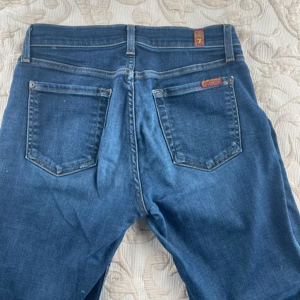 7‎ For All Mankind Roxanne Ankle Jeans Dark Wash Slim Mid Rise Size 26 AU8204005 - Image 2