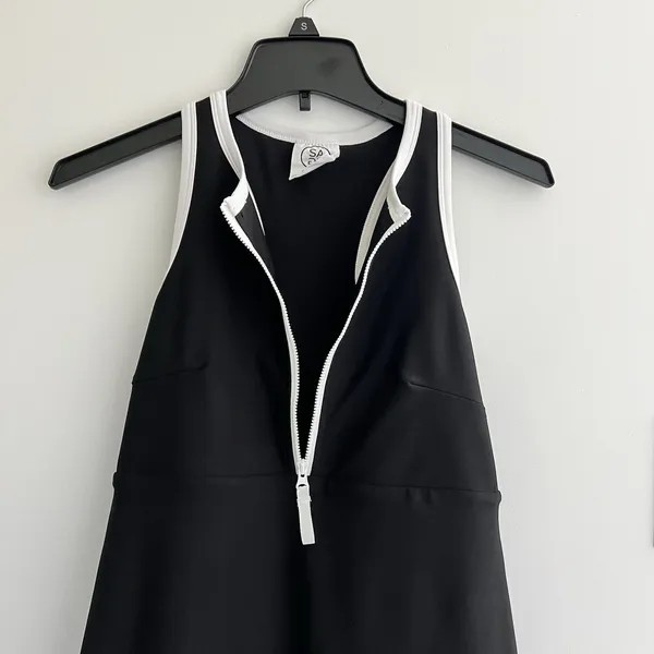 SAGE Collective Women’s Black Active Tennis Dress w/ Shorts Racerback SMALL EUC - Image 10