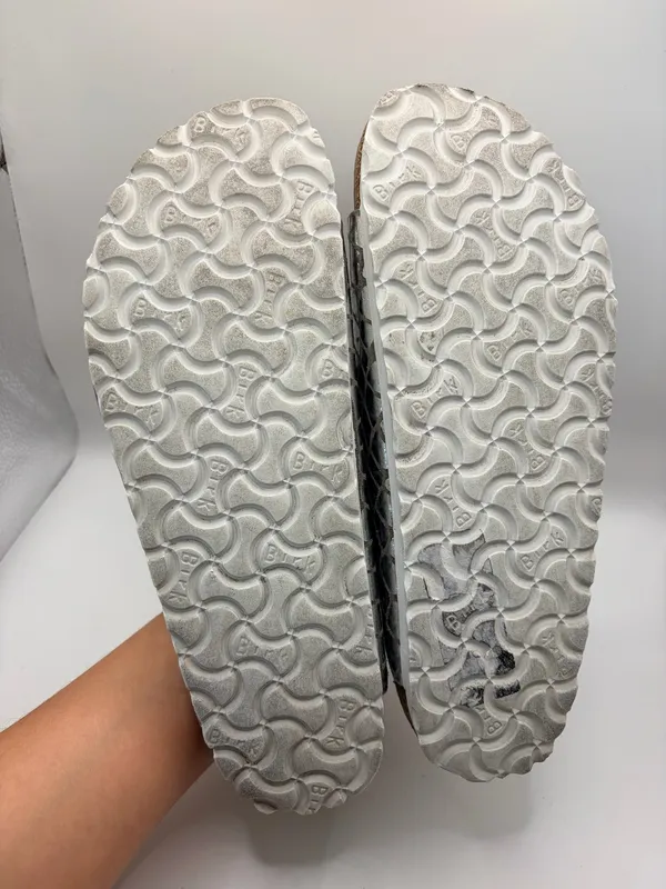 Birkenstock Arizona Gator Gleam Silver Metallic Croc Sandals EU 38 US 7-7.5 - Image 8
