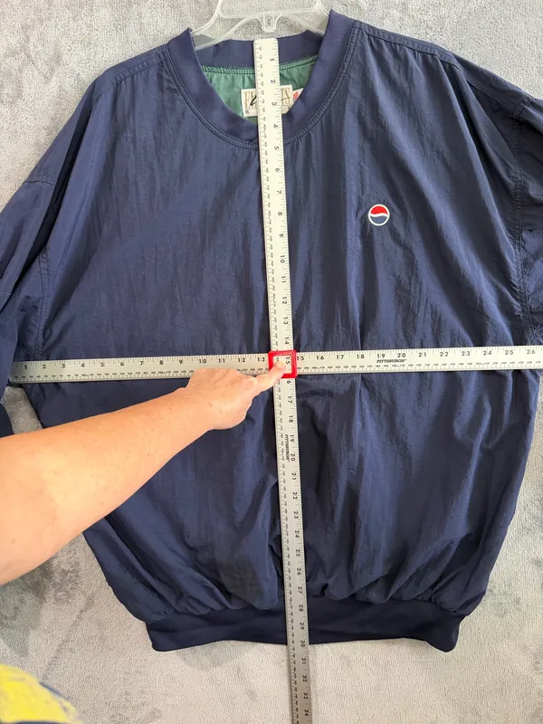 Vintage Pepsi Elements Haley Windbreaker Pullover Jacket Navy Blue XL 90s - Image 5