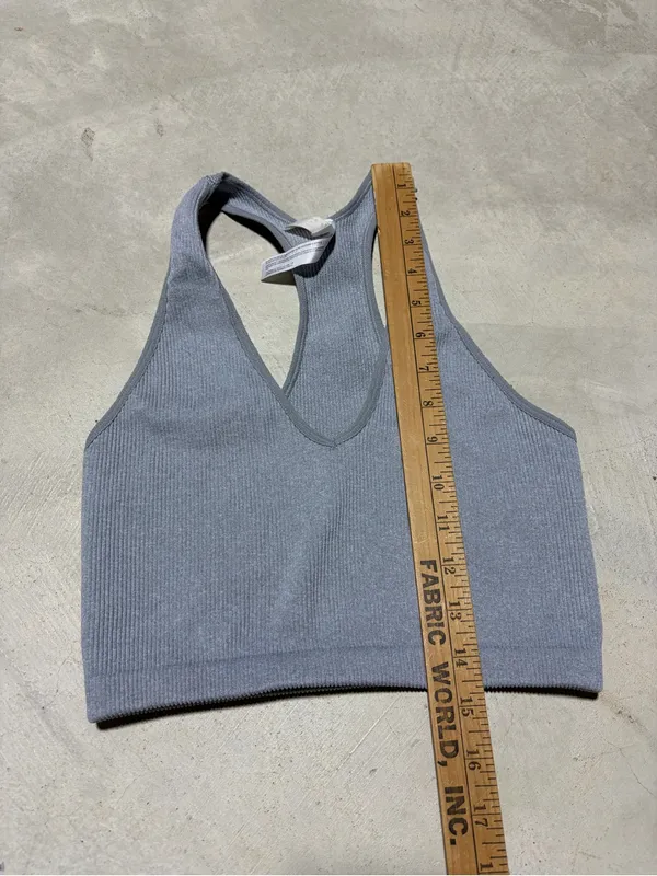 FP Movement by Free People Ribbed V-Neck Racerback tank medium - Image 3