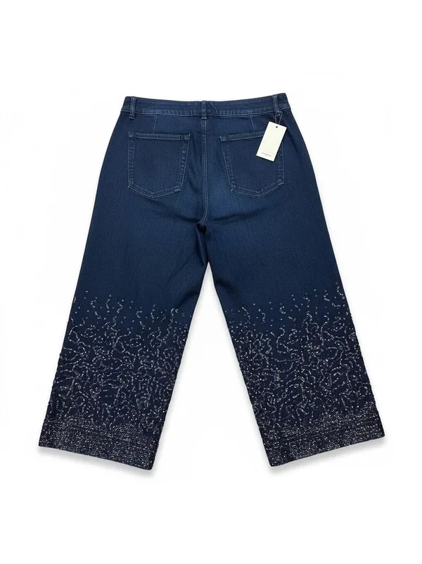 Anthropologie Maeve The Colette Embellished‎ Sequin Wide-Leg Jeans 16W NWT - Image 4